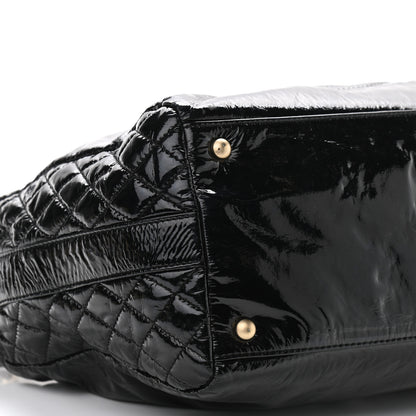 Chanel Patent Quilted CC Tote Black 10 of 12