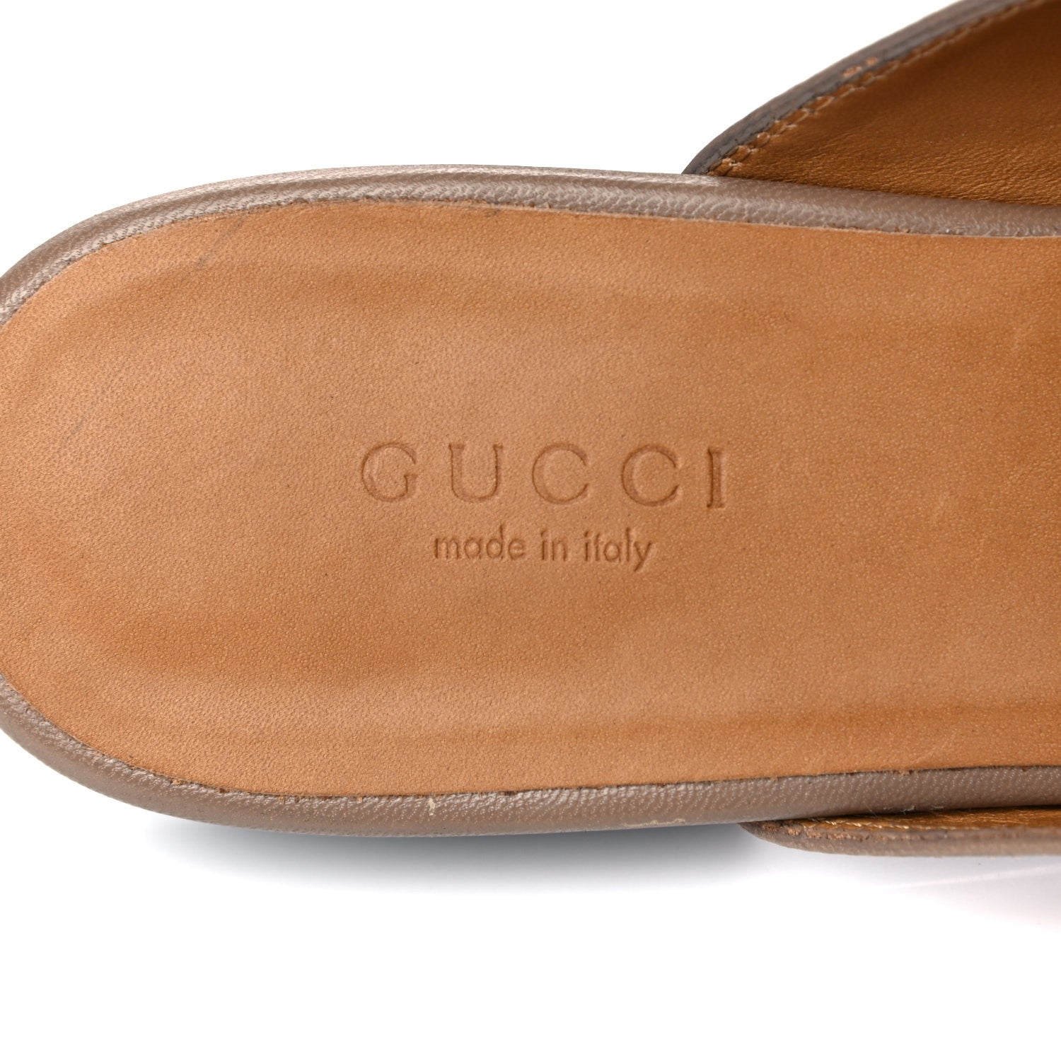 Gucci Malaga Kid Womens Princetown Slippers 36.5 Mud 8 of 9