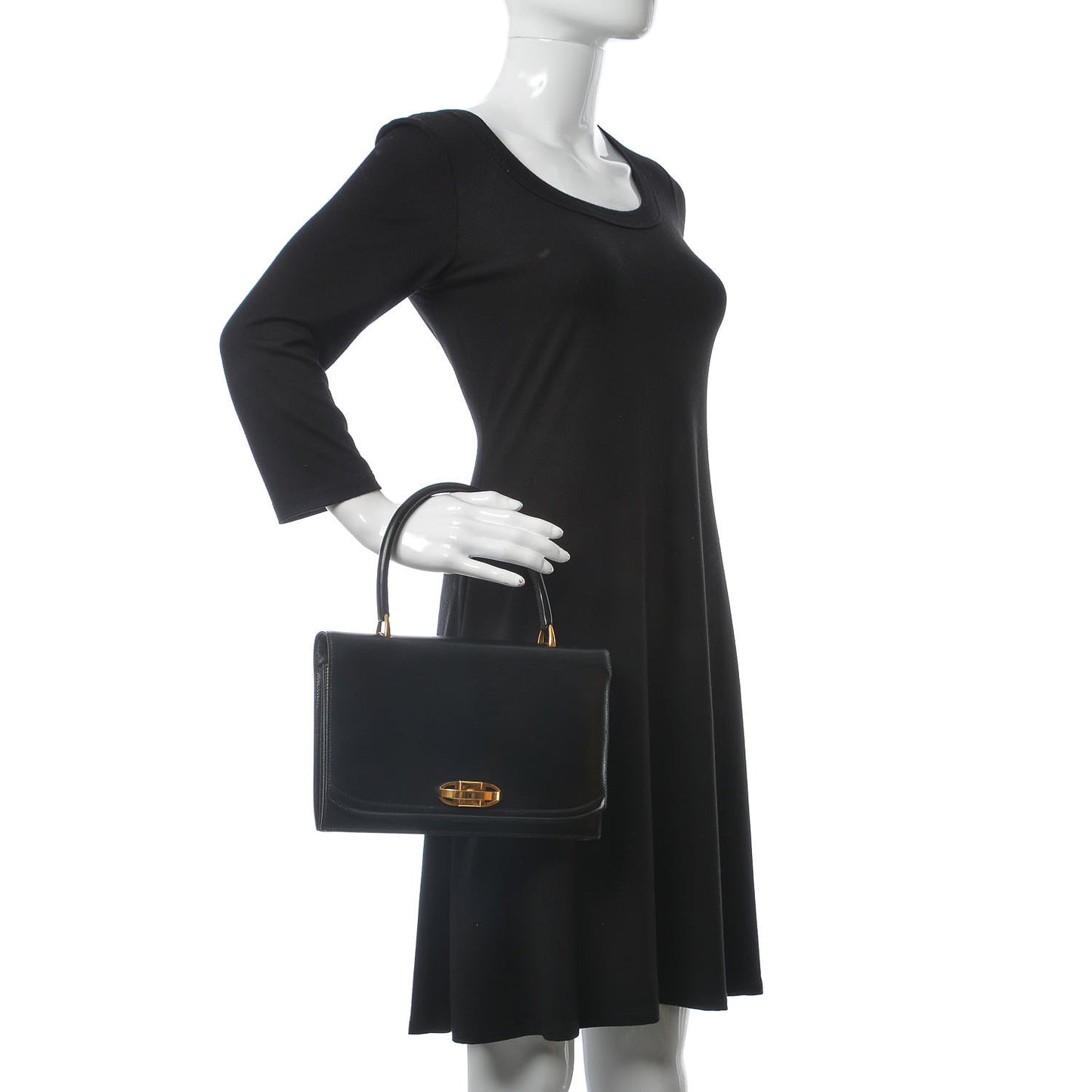 Box Top Handle Bag Black