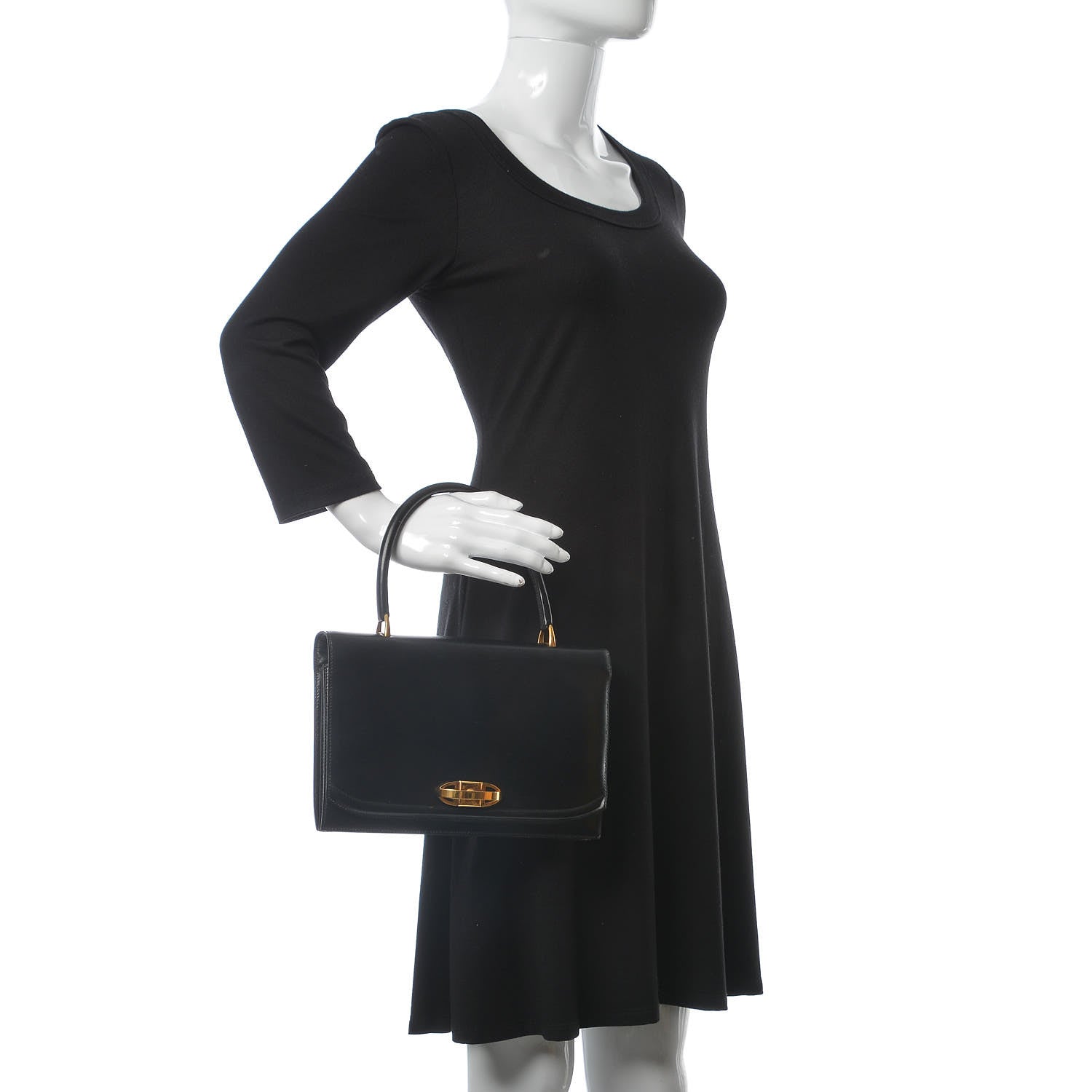 Hermes Box Top Handle Bag Black 2 of 16