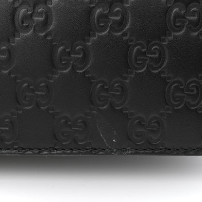 Gucci Guccissima Signature Medium Sylvie Top Handle Bag Black 14 of 19