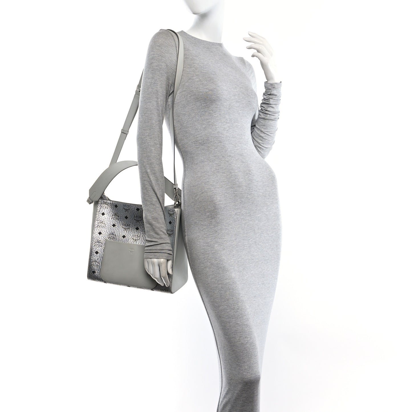 Metallic Visetos Medium Aren Hobo Silver
