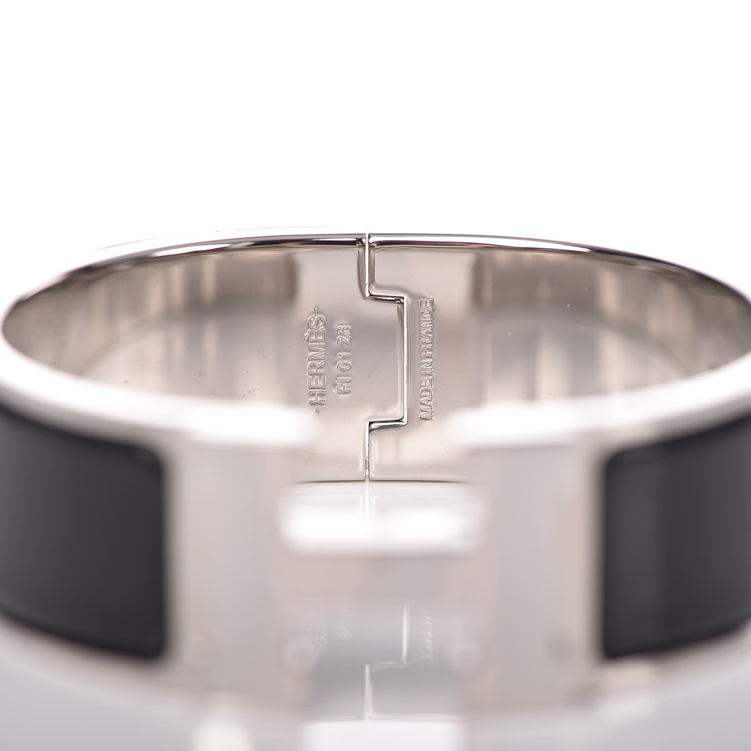 Hermes Enamel Wide Clic Clac H Bracelet PM Black 4 of 6