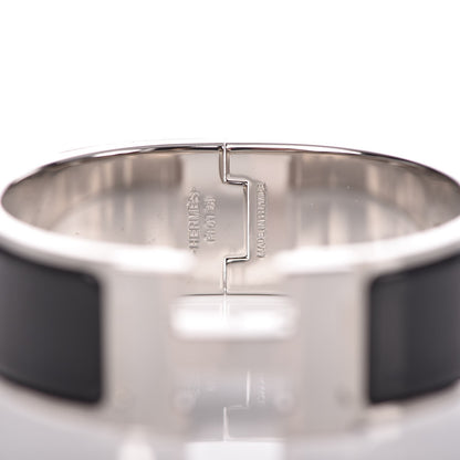 Hermes Enamel Wide Clic Clac H Bracelet PM Black 4 of 6