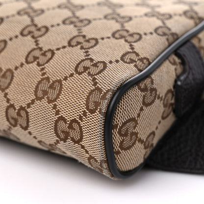 Gucci Monogram Dollar Calfskin Belt Bag Beige Ebony Testa di Moro Marrone Scuro 10 of 17