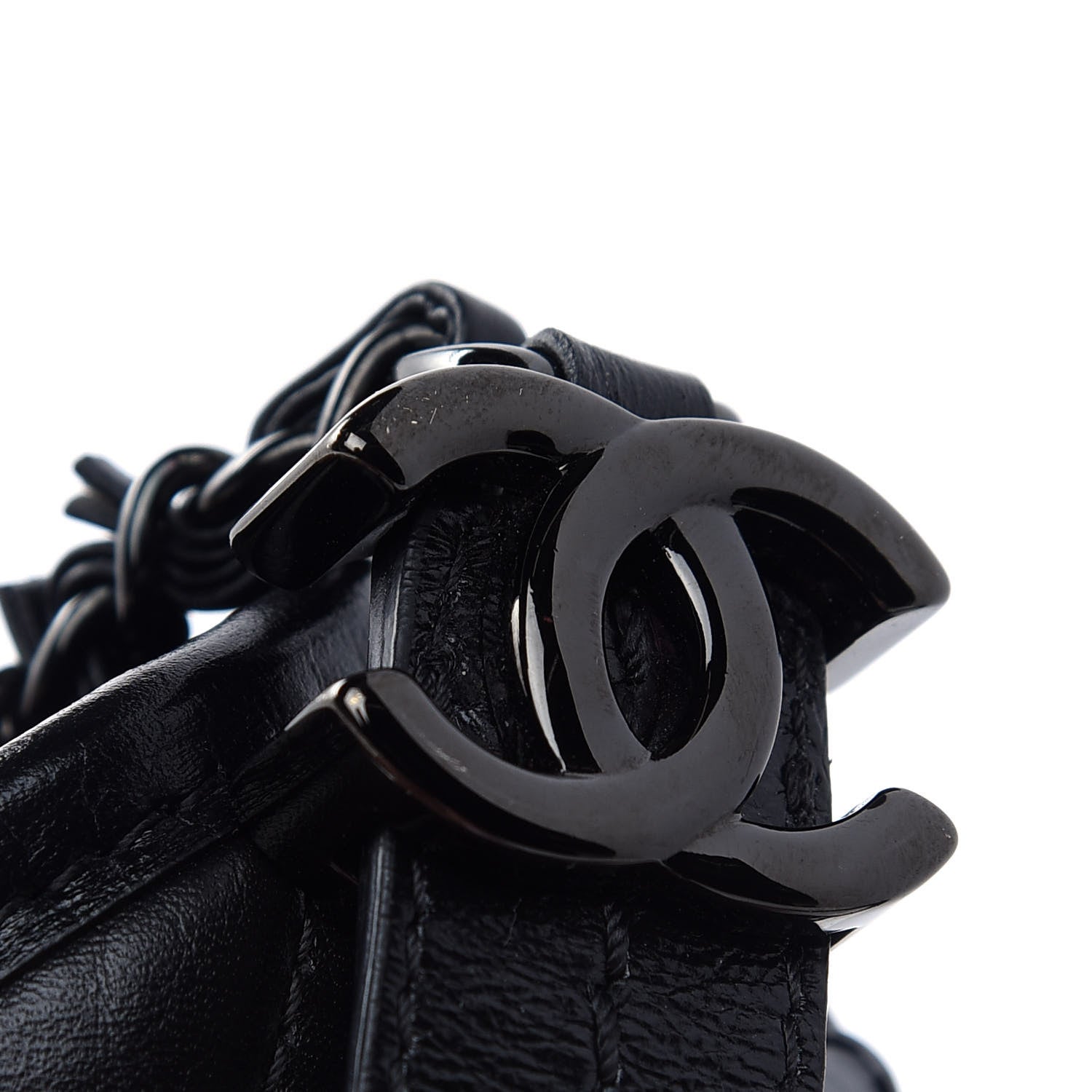 Chanel Aged Calfskin Chevron Quilted Small Gabrielle Hobo So Black 12 of 18