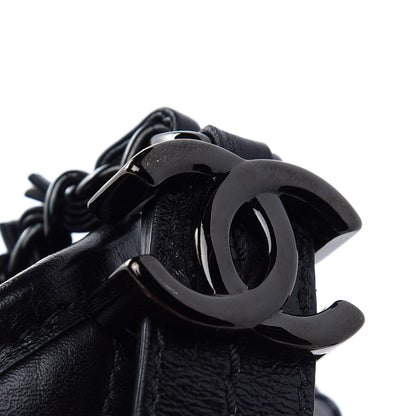 Chanel Aged Calfskin Chevron Quilted Small Gabrielle Hobo So Black 12 of 18