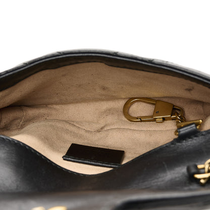 Gucci Calfskin Matelasse Super Mini GG Marmont Shoulder Bag Black 8 of 21
