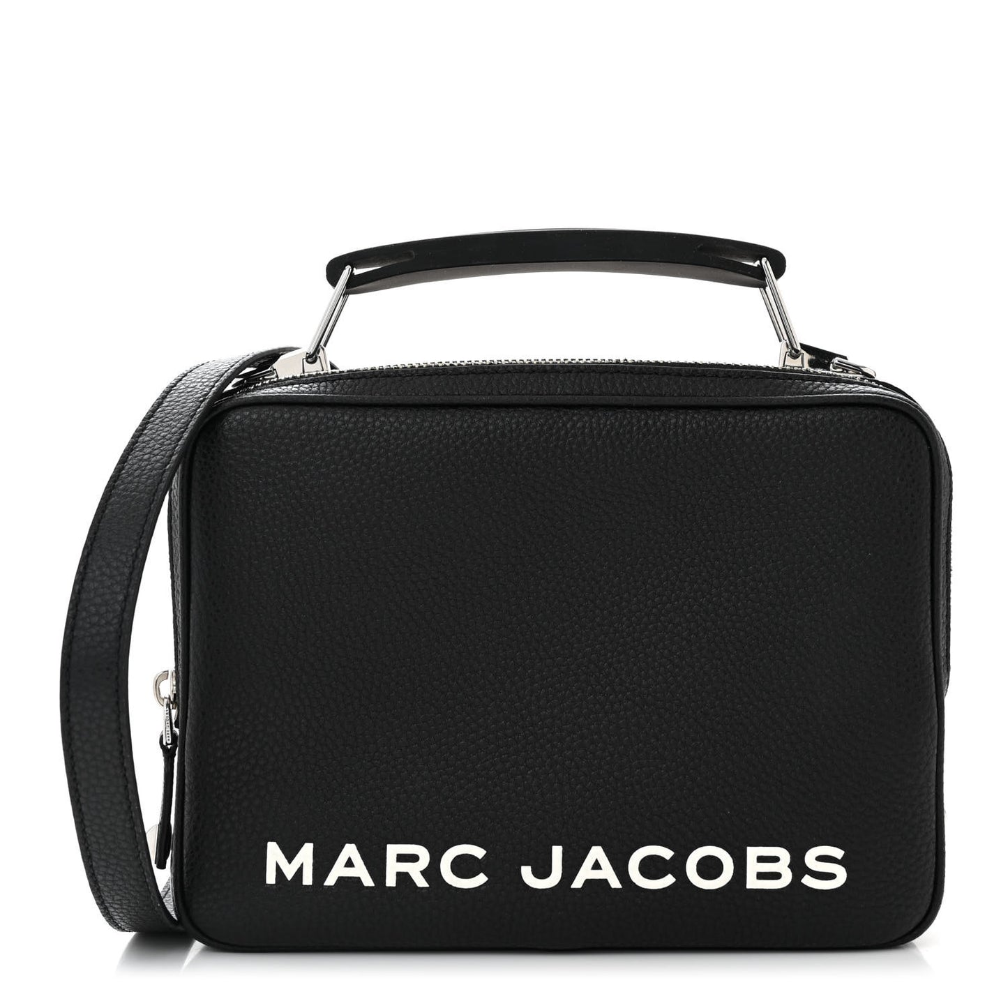 Calfskin Soft Box 23 Shoulder Bag Black White