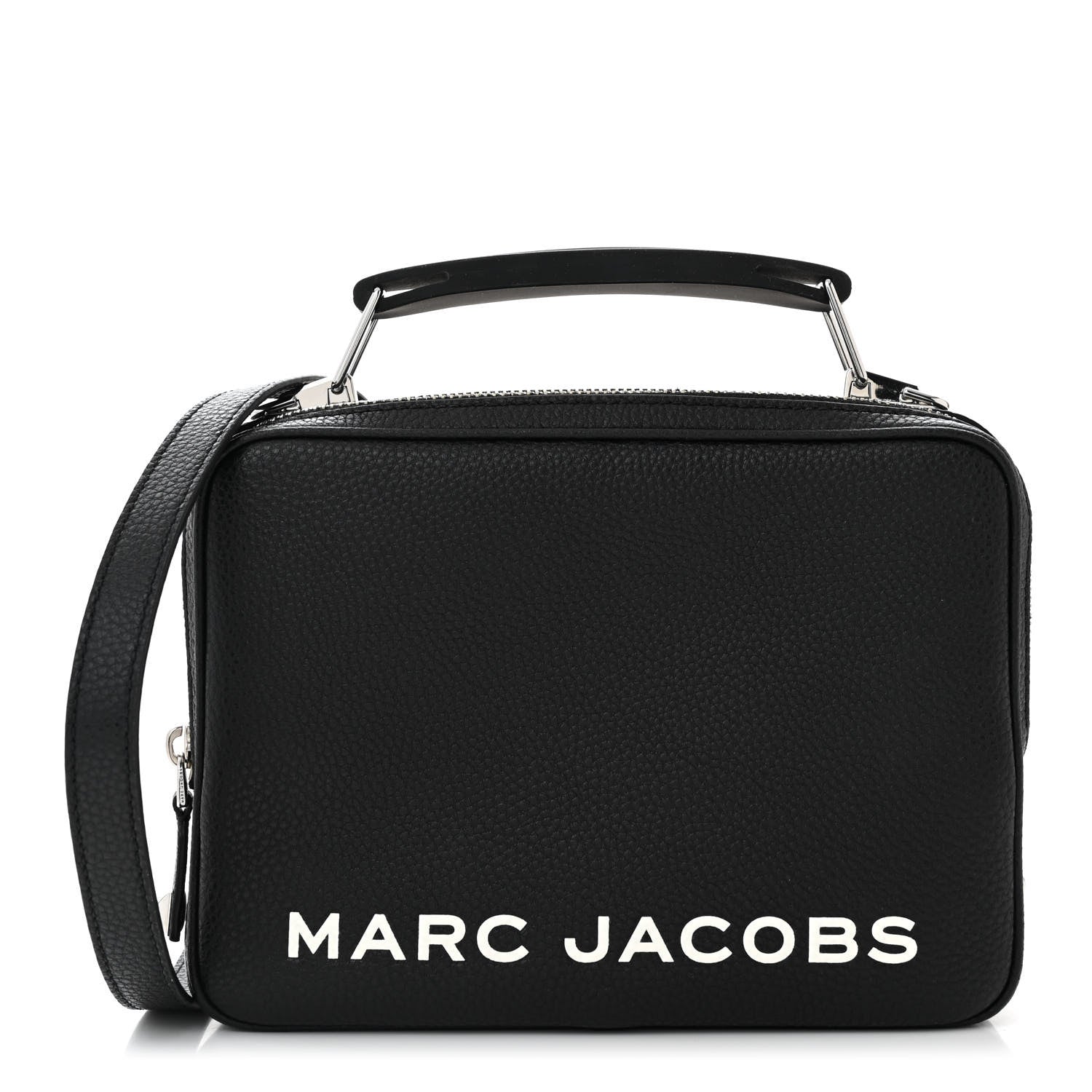 Marc Jacobs Calfskin Soft Box 23 Shoulder Bag Black White 1 of 11