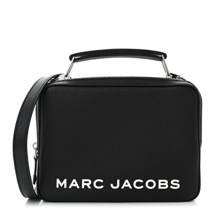 Marc Jacobs Calfskin Soft Box 23 Shoulder Bag Black White 1 of 11
