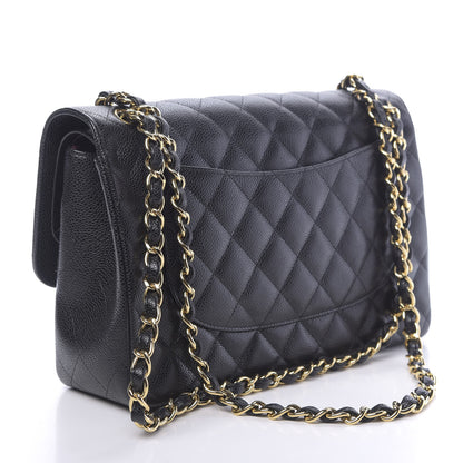 Chanel Caviar Quilted Jumbo Double Flap Black 3 of 11