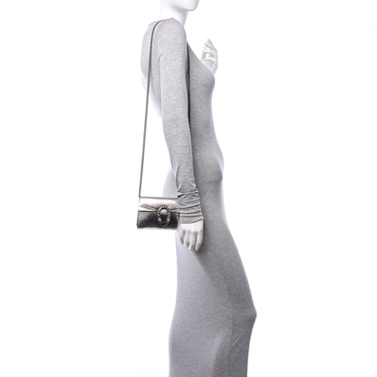 Gucci Metallic Calfskin Super Mini Dionysus Shoulder Bag Silver 2 of 11