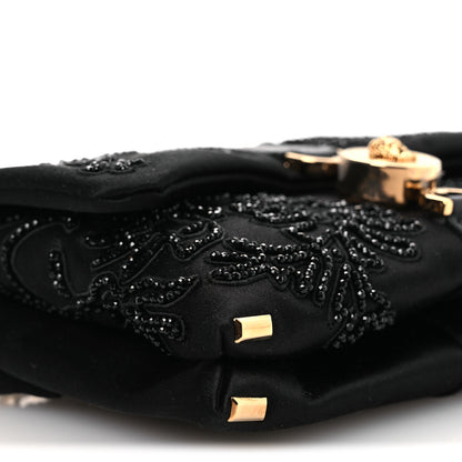 Versace Satin Crystal Mini Kleio Crossbody Bag Black 9 of 11