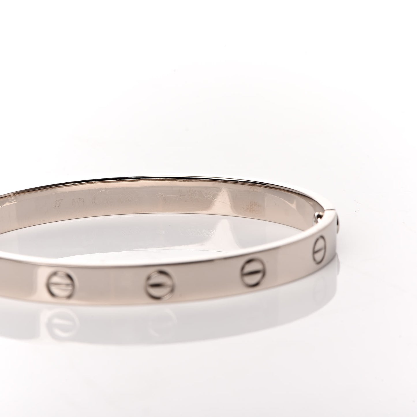 18K White Gold LOVE Bracelet 17