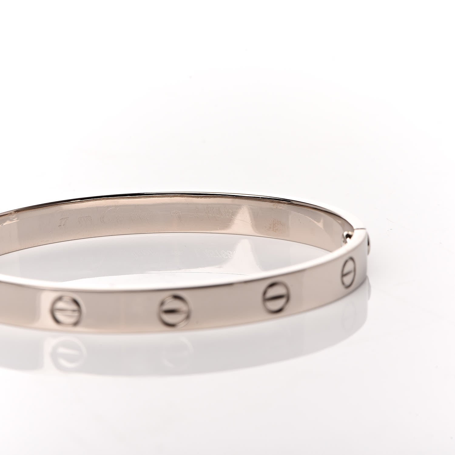 Cartier 18K White Gold LOVE Bracelet 17 5 of 10