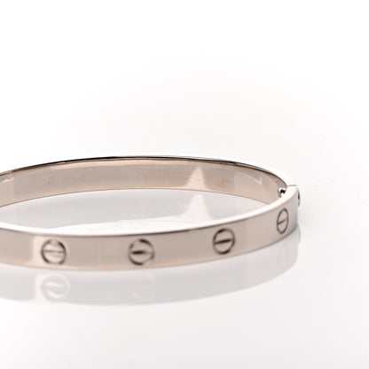 Cartier 18K White Gold LOVE Bracelet 17 5 of 10