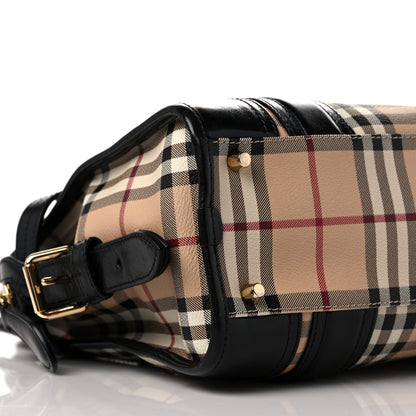 Burberry Haymarket Check Minford Portrait Tote Black 7 of 10