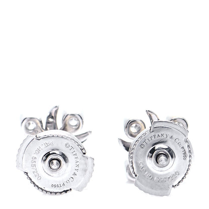 Tiffany Platinum Diamond Schlumberger Lynn Earrings 4 of 6