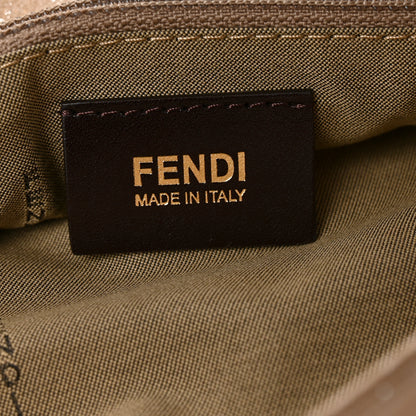 Fendi Shiny Crinkled Lambskin Mia Shoulder Flap Beige Light Gold 6 of 10