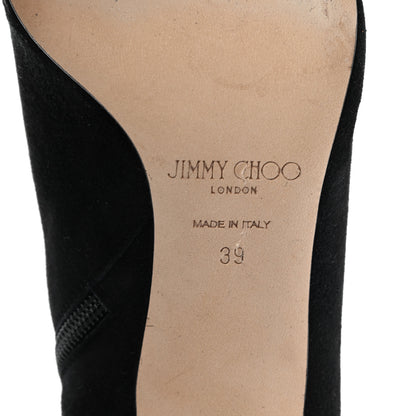 Jimmy Choo Suede Patent Kix Boots 39 Black 7 of 10