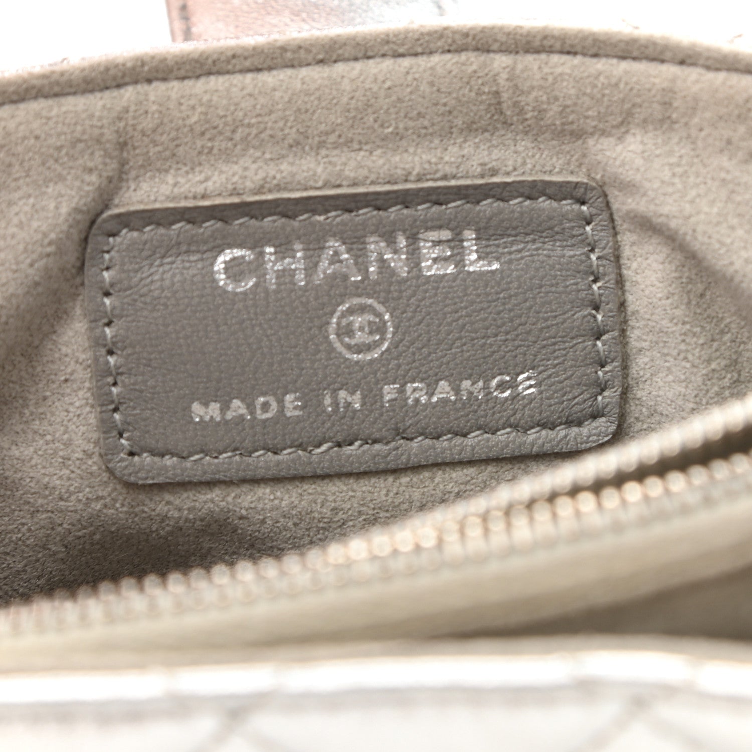 Chanel Metallic Lambskin Quilted Pearl Chain Mini Love Symbols Bag Silver 6 of 10