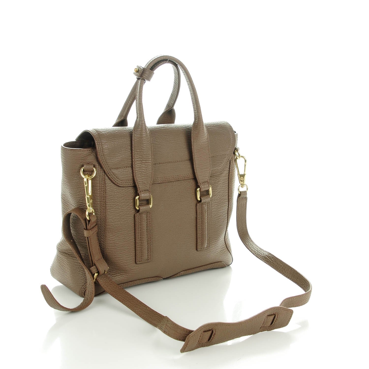 3.1 Phillip Lim 3.1 Textured Calfskin Medium Pashli Satchel Taupe 3 of 7