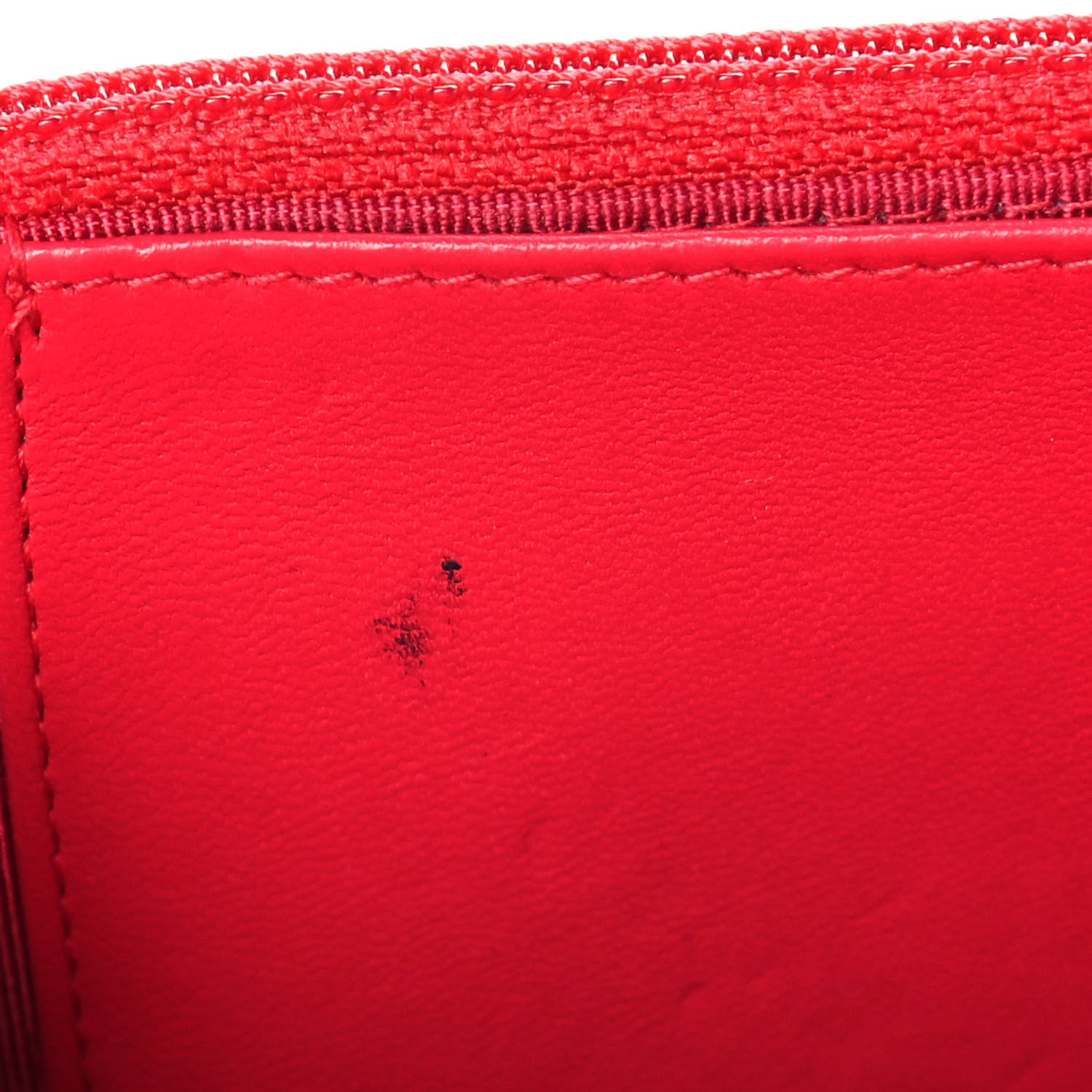 Chanel Lambskin Quilted Wallet On Chain WOC Light Red 14 of 15