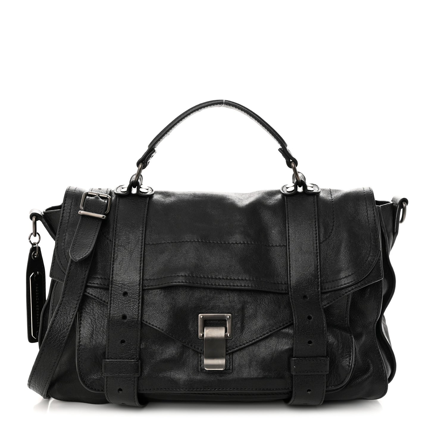 Lambskin Medium PS1 Satchel Black