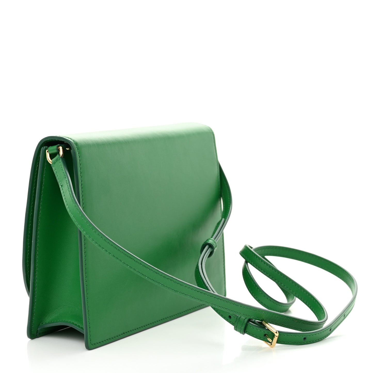 Calfskin DG Logo Flap Crossbody Bag Green