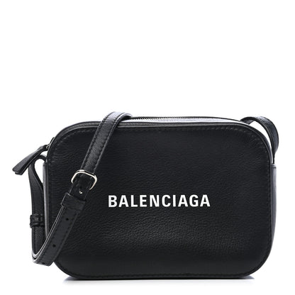 Balenciaga Calfskin Logo XS Everyday Camera Bag Black 1 of 8