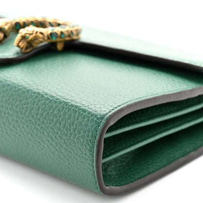 Gucci Calfskin Mini Dionysus Chain Wallet Emerald 10 of 11