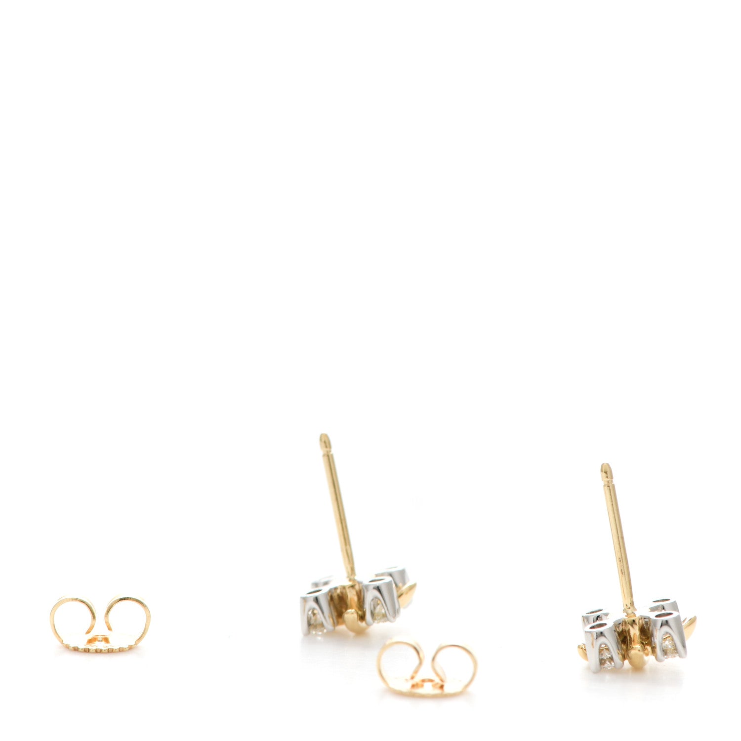 Tiffany Platinum 18K Yellow Gold Diamond Schlumberger Lynn Earrings 3 of 7