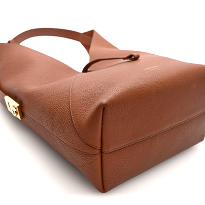 Salvatore Ferragamo Grained Calfskin V Hobo Cognac 9 of 10
