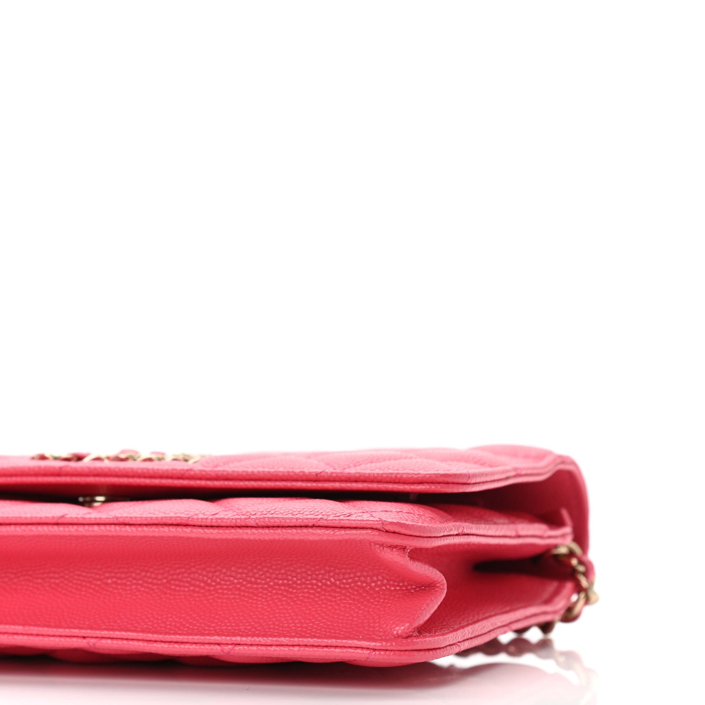Caviar Quilted French New Wave Chain CC Wallet On Chain WOC Pink