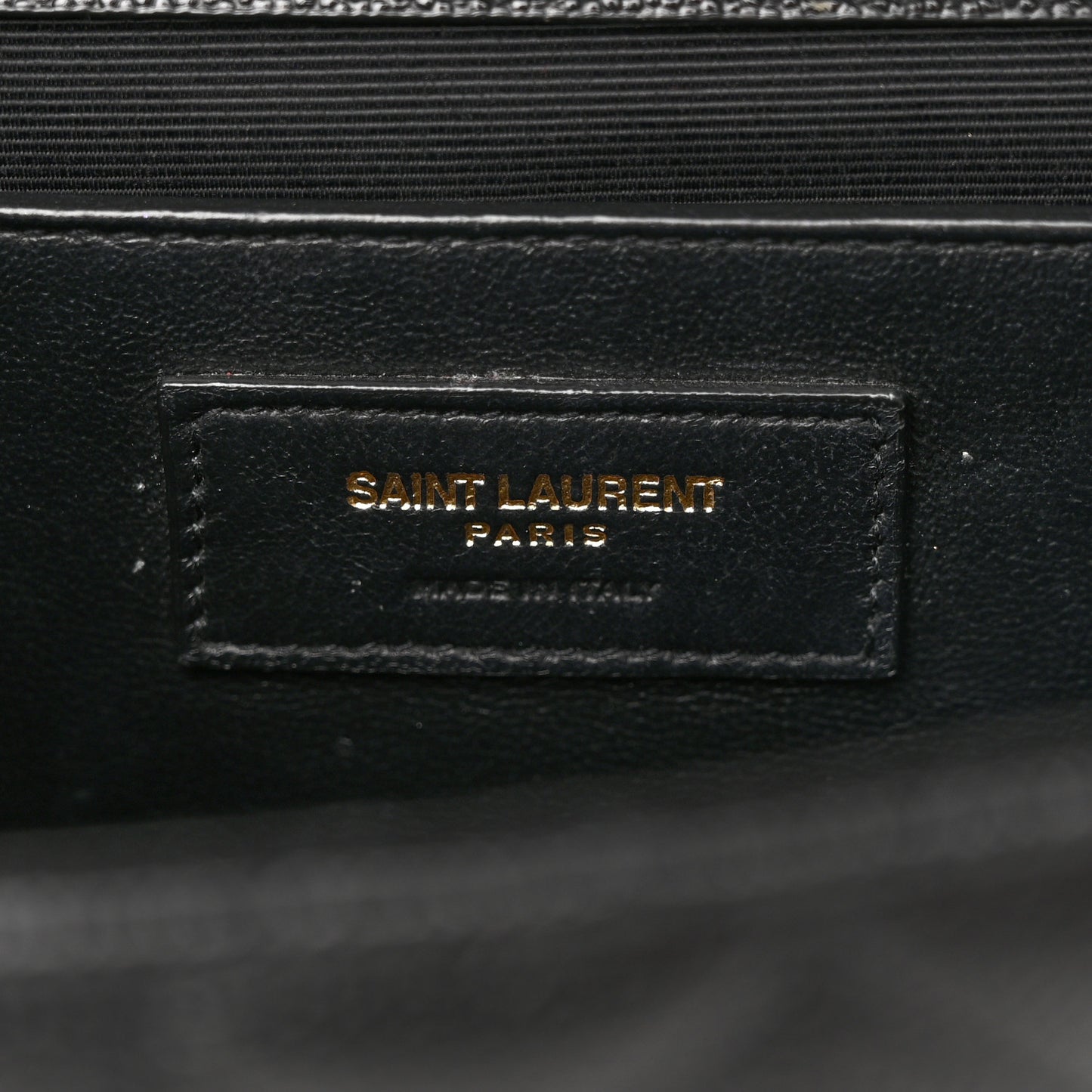 Grain De Poudre Textured Mixed Matelasse Triquilt Medium Monogram Satchel Black