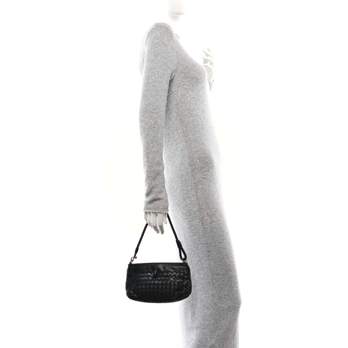 Nappa Intrecciato Mini Shoulder Bag Black