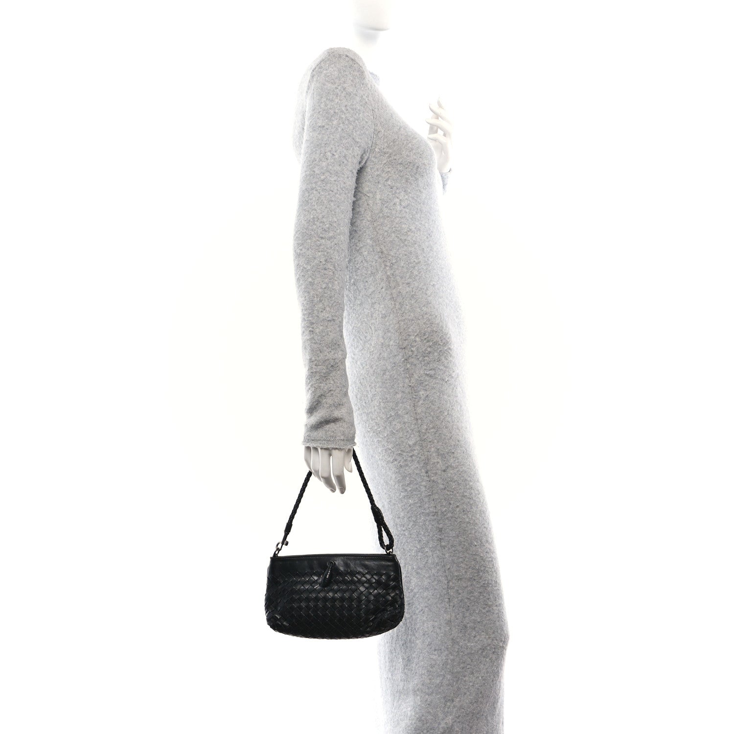 Bottega Veneta Nappa Intrecciato Mini Shoulder Bag Black 2 of 11