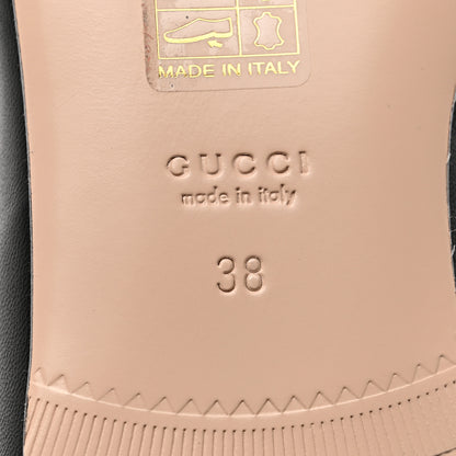 Gucci Nappa Matelasse Chevron Double G Ballet Flats 38 Black 8 of 9