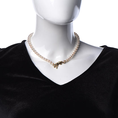 Cartier 18K Yellow Gold Emerald Akoya Pearl 6.5-7mm Panthère De Necklace 2 of 7
