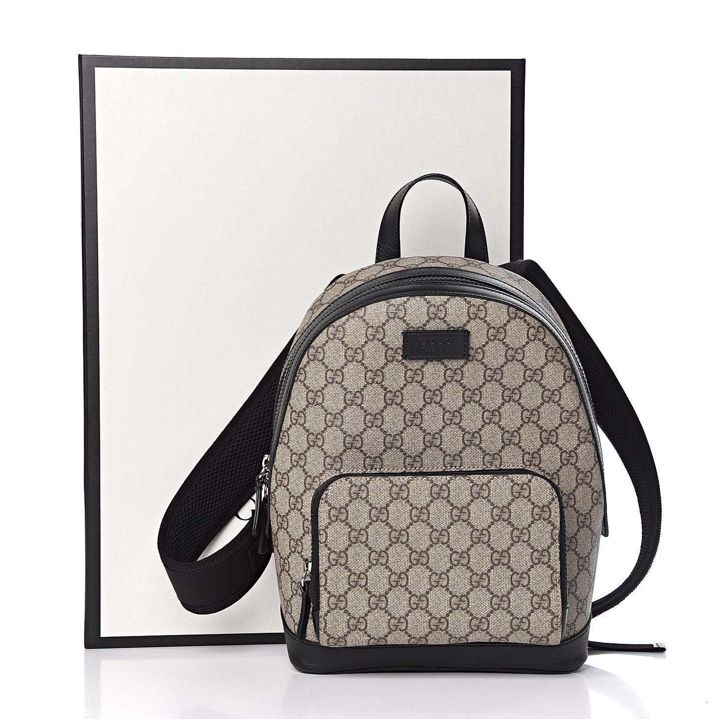 GG Supreme Monogram Small Eden Day Backpack Black