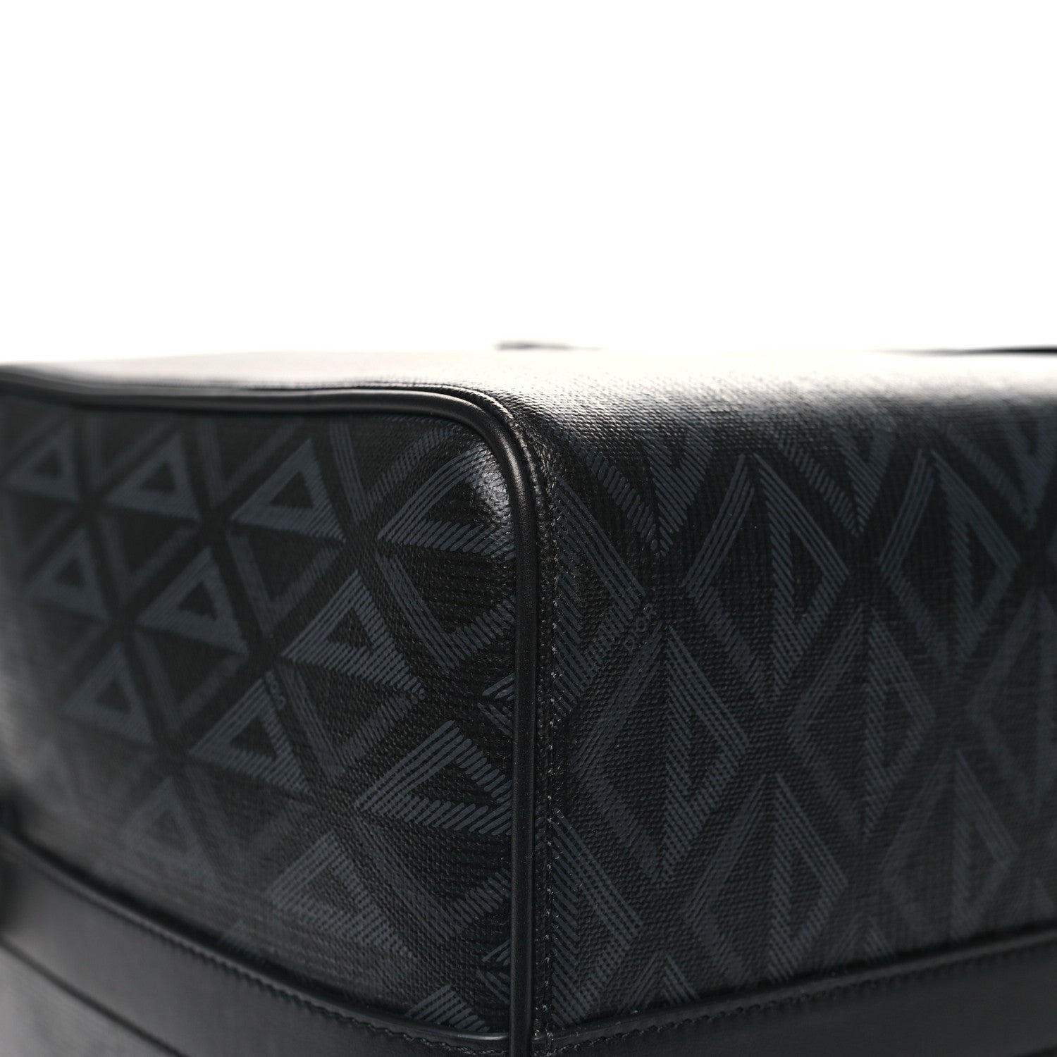 Christian Dior CHRISTIAN DIOR Coated Canvas CD Diamond Lingot 50 Bag Black 10 of 11