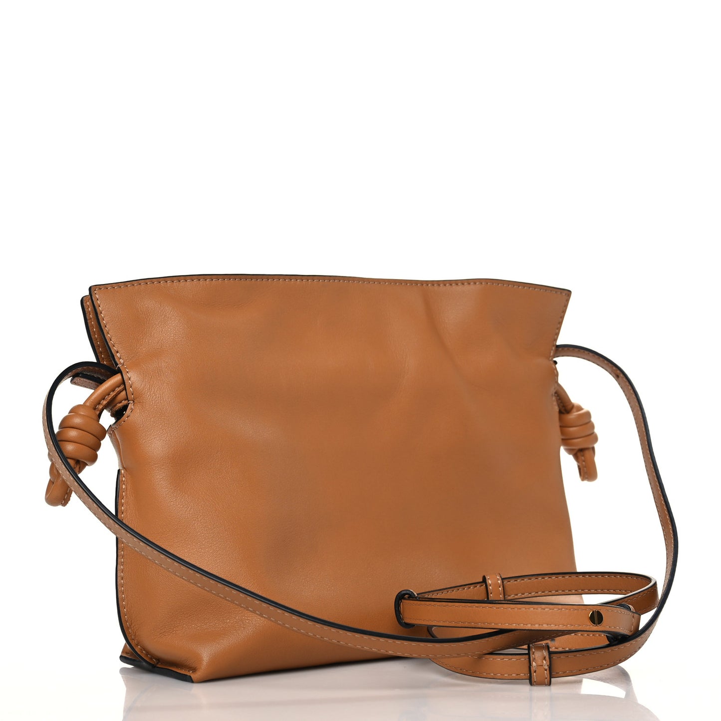 Calfskin Mini Flamenco Knot Clutch Warm Desert
