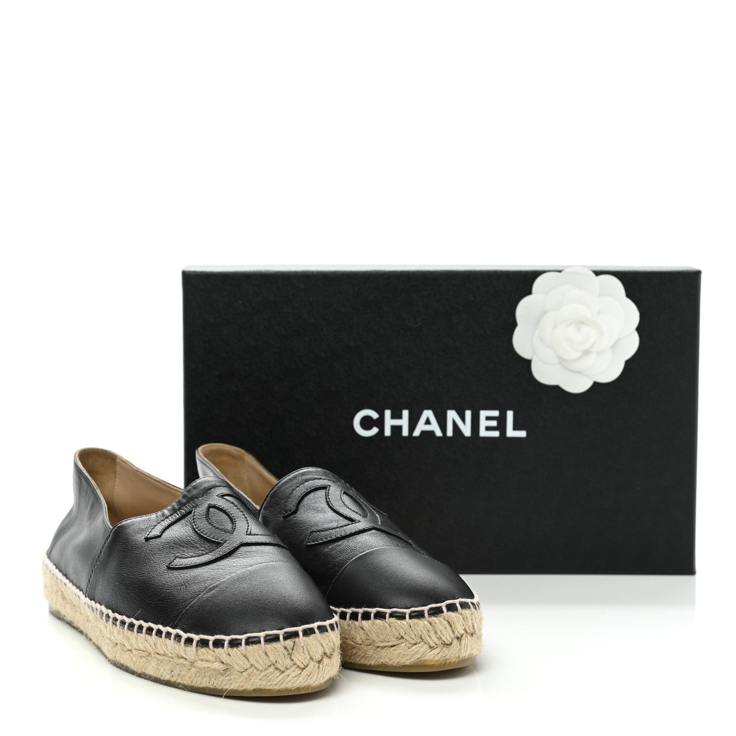Chanel Lambskin CC Espadrilles 39 Black 11 of 11