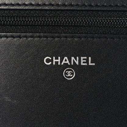 Chanel Calfskin Chain 20s Signe Wallet on Chain WOC Black 7 of 11