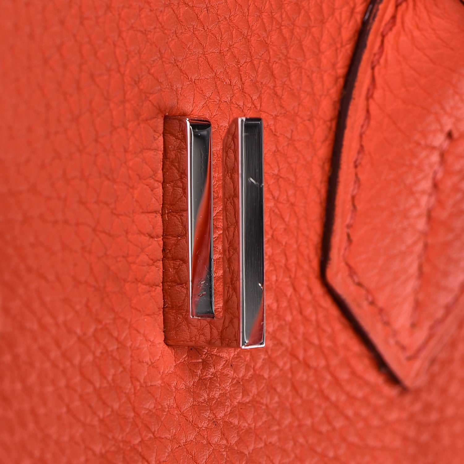 Hermes Taurillon Clemence Birkin 30 Orange Poppy 29 of 33