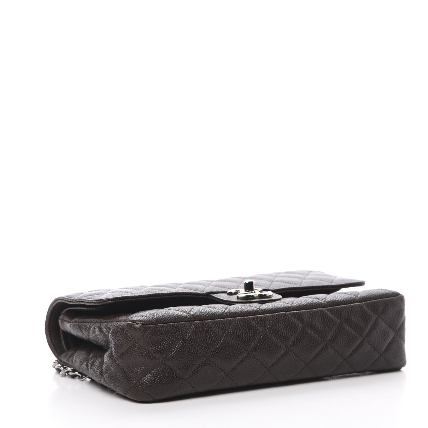 Chanel Caviar Quilted Medium Double Flap Brown 4 of 12