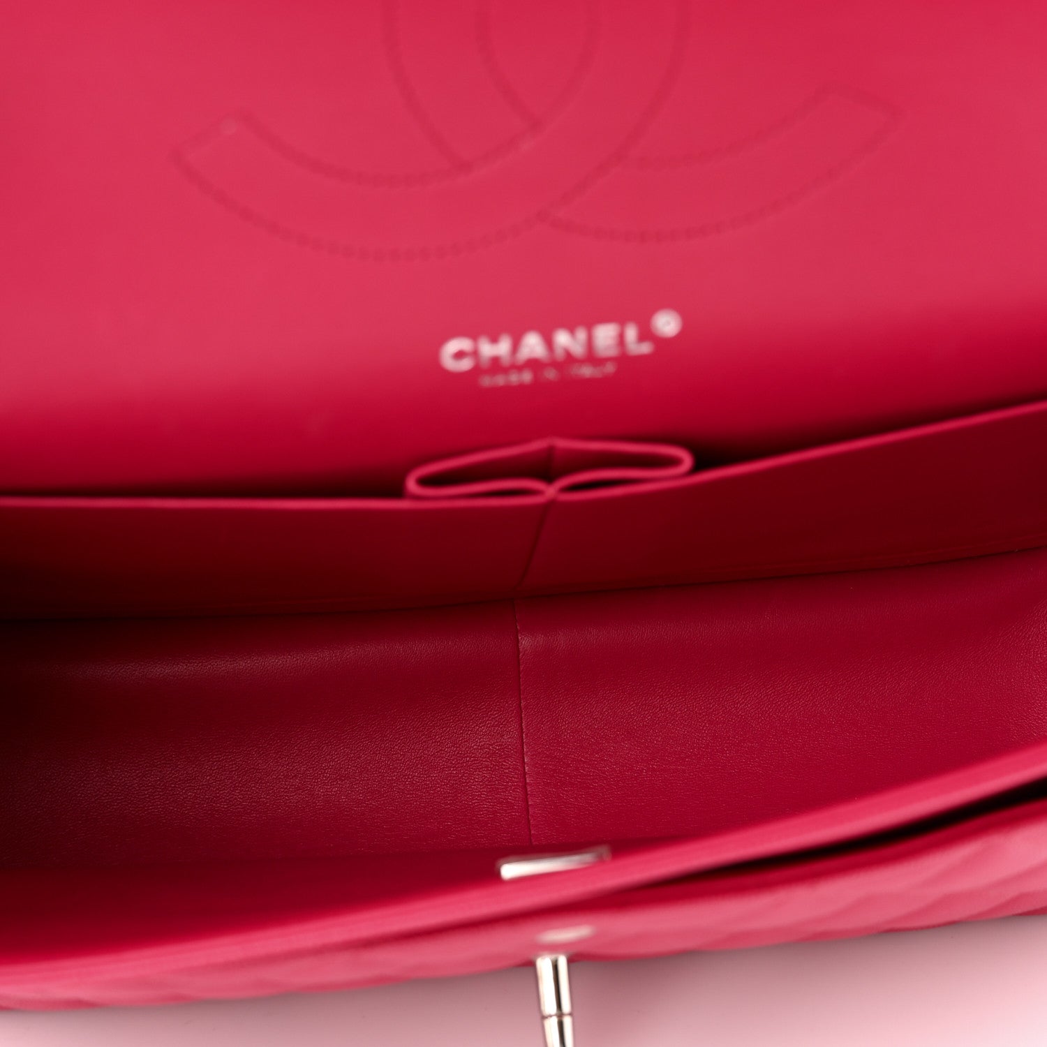 Chanel Caviar Quilted Jumbo Double Flap Dark Pink 5 of 9