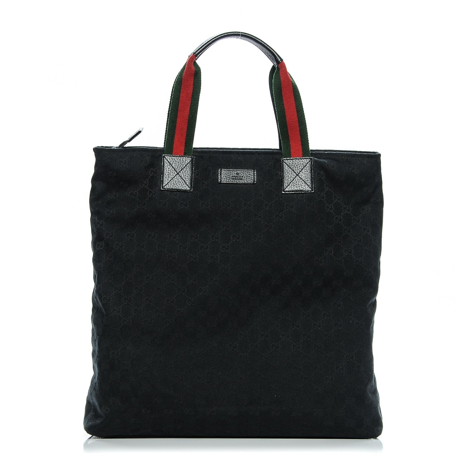 Gucci GG Monogram Large Web Handle Vertical Tote Black 1 of 8