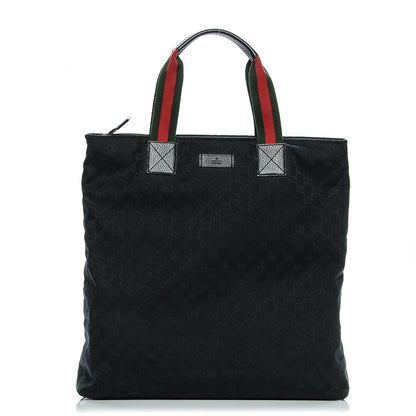 Gucci GG Monogram Large Web Handle Vertical Tote Black 1 of 8